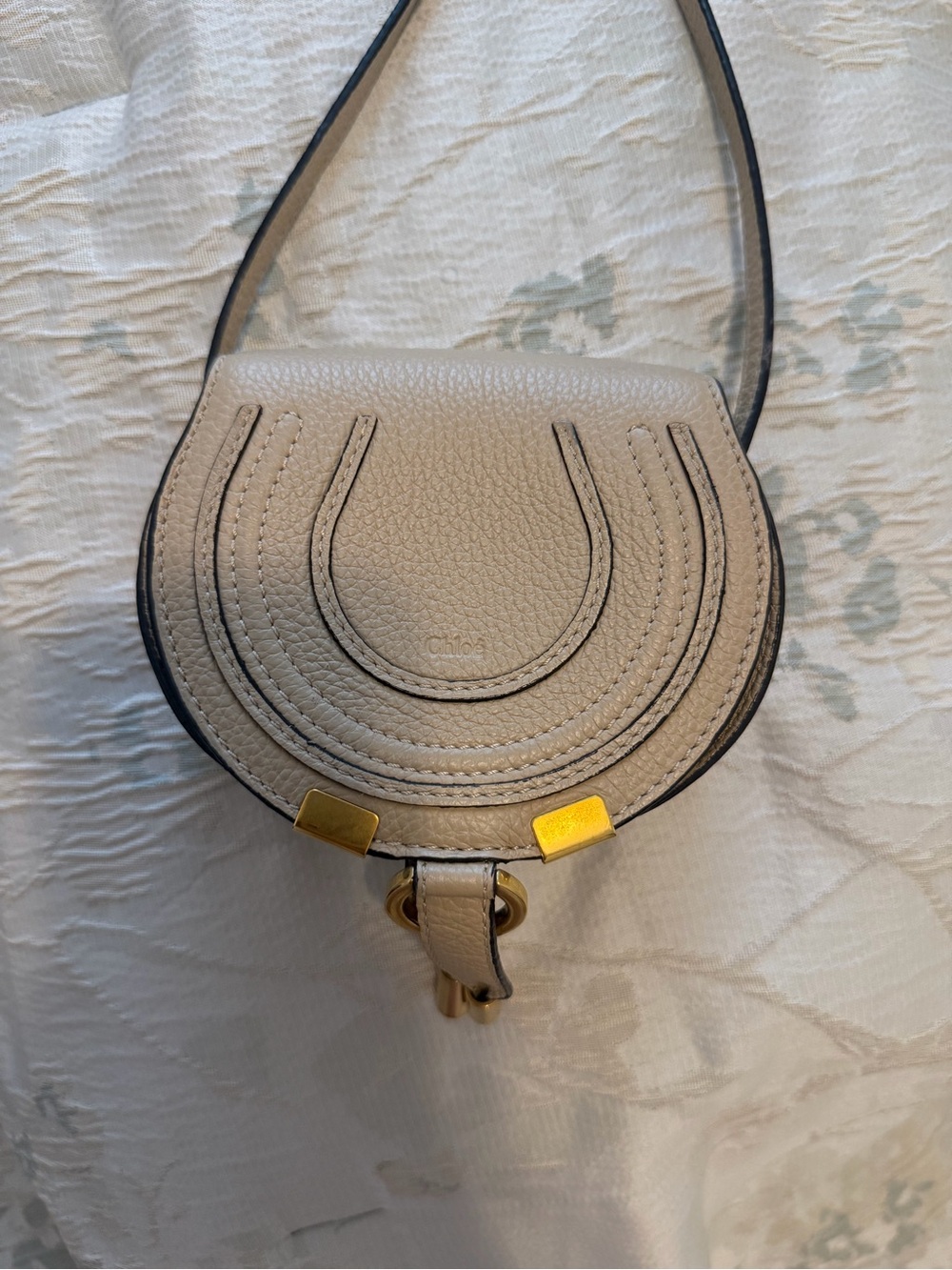 Micro/Nano Marcie Chloe Crossbody Bag in Taupe- Measurments in comment